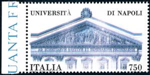 1992 - 750 lire Università di Napoli, sola ... 