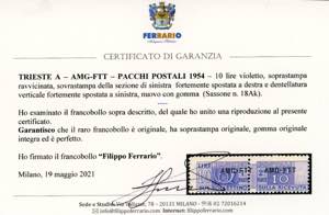 PACCHI POSTALI 1949 - 10 lire ... 
