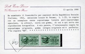 TERAMO ESPRESSI 1944 - 1,25 lire ... 