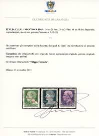 MANTOVA 1945 - Soprastampati, ... 