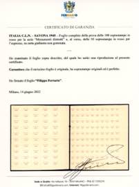 SAVONA 1945 - Foglio completo ... 