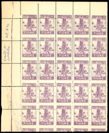 FIUME 1919 - 15 cent. Vedute, carta tipo ... 