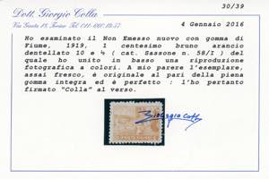 FIUME 1919 - Vedute, dent. 10 1/2, ... 