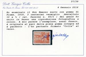 FIUME 1919 - Vedute, dent. 10 1/2, ... 