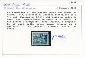 FIUME 1919 - Vedute, dent. 10 1/2, ... 