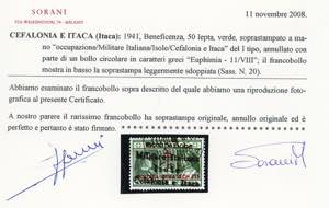 EMISSIONI DI ITACA 1941 - 50 l. ... 