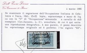 EMISSIONI DI ITACA SEGNATASSE 1941 ... 