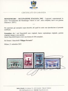 MONTENEGRO 1942 - Legionari, ... 