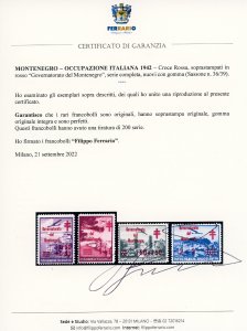 MONTENEGRO 1942 - Croce Rossa, ... 