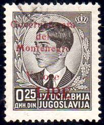 MONTENEGRO 1942 - 25 p. soprastampa in ... 