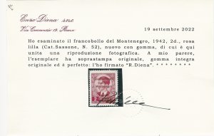 MONTENEGRO 1942 - 2 d., ... 