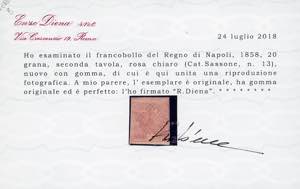 1859 - 20 grana rosa chiaro, II ... 