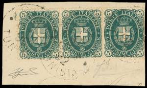 LA GOLETTA 1889 - 5 cent. Stemma, fondo ... 