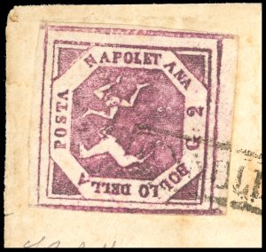 1860 - 2 grana violetto, falso per ... 