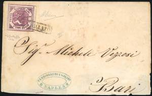 1860 - 2 grana violetto, falso per ... 