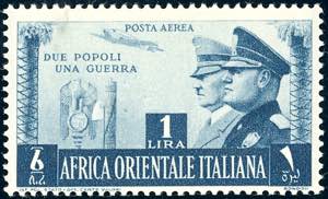 POSTA AEREA 1941 - 1 lira Fratellanza ... 