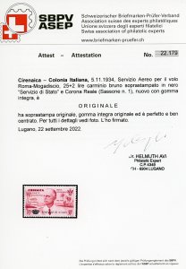 SERVIZIO AEREO 1934 - 25 lire + 25 ... 