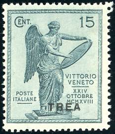 1922 - 15 cent. Vittoria, soprastampa ... 