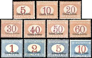 SEGNATASSE 1920/26 - Soprastampati in basso, ... 