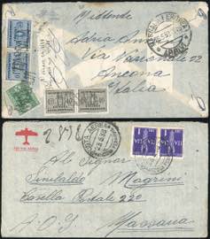SEGNATASSE 1938 - 10 cent. azzurro, coppia, ... 
