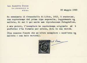 1912 - 5 cent. Leoni, soprastampa ... 