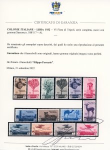 1932 - VI Fiera di Tripoli, serie ... 