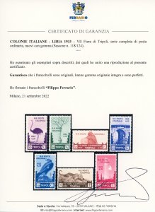 1933 - VII Fiera di Tripoli, serie ... 