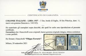 1937 - 5 lire e 10 lire Pittorica, ... 