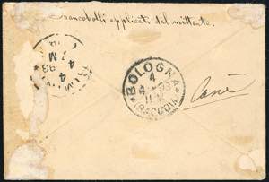 1893 - Bella affrancatura otto ... 