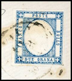 1862 - 2 grana azzurro chiaro ... 