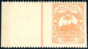 1916 - 20 + 5 cent. Croce Rossa, non emesso, ... 