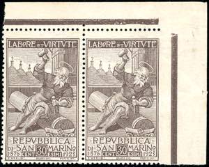 1923 - 30 cent. Società di Mutuo Soccorso, ... 