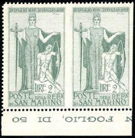 1924 - 2 lire Garibaldi (102), coppia ... 