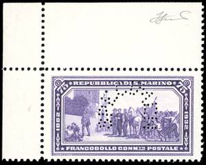 1932 - 75 cent. violetto Garibaldi, saggio ... 