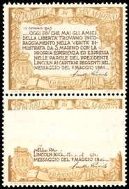 1947 - 1 lira Roosvelt, coppia verticale, ... 