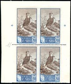 1949 - 200 lire Paesaggi, blocco di quattro, ... 