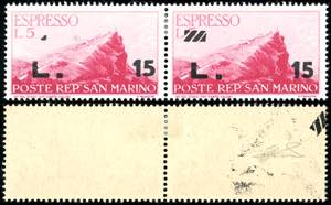 1947 - 15 lire su 5 lire (16), coppia ... 