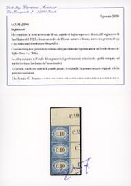 1925 - 10 cent., striscia ... 