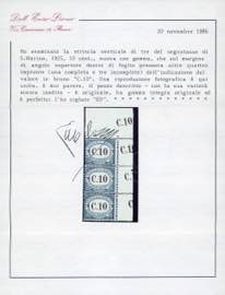 1925 - 10 cent., striscia ... 