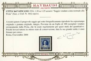 1934 - 1,30 lire su 1,25 lire ... 