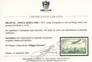 FRANCIA POSTA AEREA 1936 - 50 fr. ... 