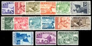 LUSSEMBURGO 1935 - Intellettuali, serie ... 