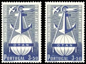 PORTOGALLO 1952 - 3,50 e. Patto Atlantico, ... 