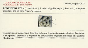 STATO PONTIFICIO 1852 - 3 baj, ... 