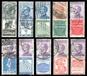 REGNO DITALIA PUBBLICITARI 1924 - Dieci ... 