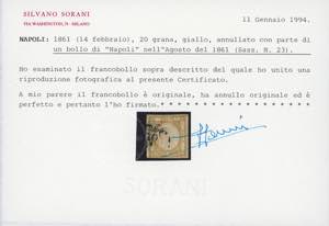 1861 - 20 grana giallo (23), ... 