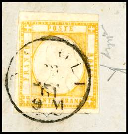 1861 - 20 grana giallo (23), molto ... 
