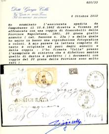 1862 - 20 grana giallo arancio ... 