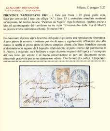 1861 - 10 grana giallo ocra, falso ... 