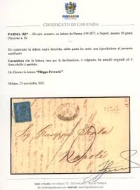 1857 - 40 cent. azzurro (5), ... 
